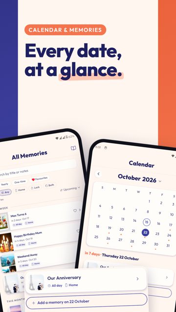 Mempaper screenshot: Calendar view